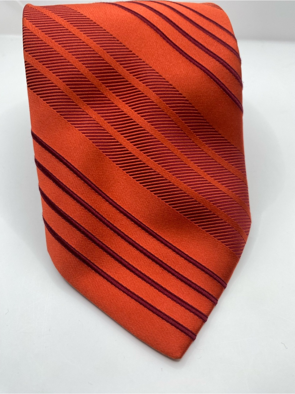 Seven Lakes Red-Orange Striped Men's Tie